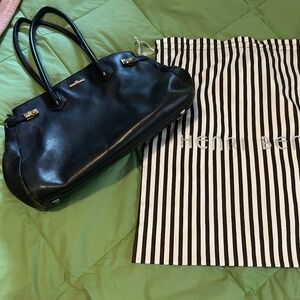 HENRI BENDEL Black Leather Purse Shoulder Bag